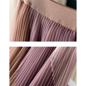 High-waist pleated mesh skirt women spring/summer 2021 new Korean style design irregular large-length mid-length A-line skirt - Image 5