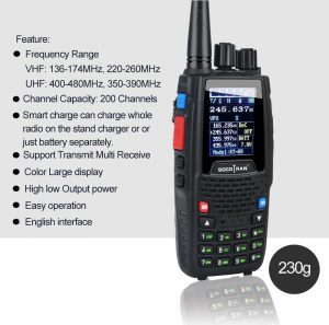 Quad Band handheld Two-Way Radio KT-8R 4 band Walkie Talkie Outdoor Intercom UHF VHF Ham Transceiver - Image 3