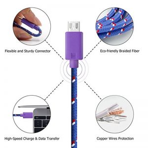 Vumpach Nylon Braided Micro USB Cable 1m/2m/3m Data Sync USB Charger Cable For Samsung HTC LG Huawei Xiaomi Android Phone Cables - Image 4