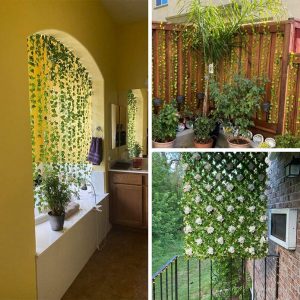 1Pcs 210Cm Green Silk Artificial Hanging Christmas Garland Plants Vine Leaves Diy Home Wedding Party Bathroom Garden Decoration - Image 3
