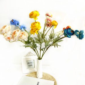1pcs simulation flower four dew lotus simulation bouquet wedding props home decoration artificial fake flower simulation plant - Image 2