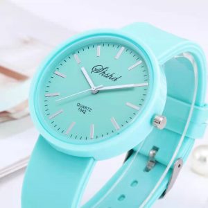 2021 New simple silicone Brand WOKAI Casual Quartz Watch Women Crystal Silicone Watches Relogio Feminino Wrist Watch Hot sale - Image 4