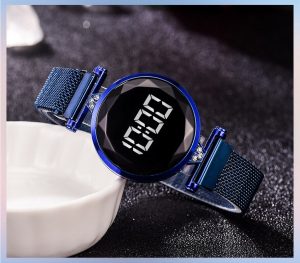 Luxury Digital Magnet Watches For Women Rose Gold Stainless Steel Dress LED Quartz Watch Female Clock Relogio Feminino Drop Ship - Image 6