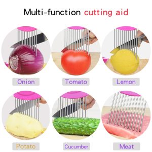 2019 New Kitchen Gadgets Onion Slicer Tomato Vegetables Safe Fork vegetables Slicing Cutting Tools - Image 2