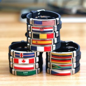 2020 Souvenir Gift USA Spain Flag Bracelet for Men Women Israel Germany Flags Adjustable Silicone Wristband Bangle - Image 3