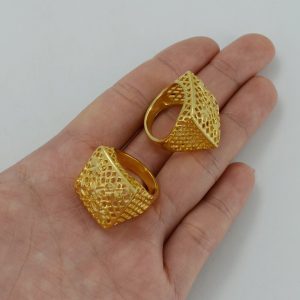 Anniyo Gold Color Ring for Women/Girls,Ethiopian Bride Jewelry/Africa/Arab Ring/Nigeria/Middle East Items #012502 - Image 3