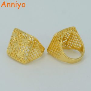 Anniyo Gold Color Ring for Women/Girls,Ethiopian Bride Jewelry/Africa/Arab Ring/Nigeria/Middle East Items #012502 - Image 4