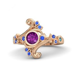 I & FDLK Women Band Rings 4 Styles with Round White/Blue Zircon Stone Fashion Female Wedding Jewelry Rings Simple Item - Image 2