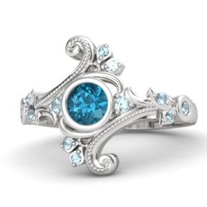 I & FDLK Women Band Rings 4 Styles with Round White/Blue Zircon Stone Fashion Female Wedding Jewelry Rings Simple Item - Image 3