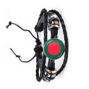 Iraq,Yemen,Nepal,Bangladesh,Maldives,Lebanon National Flag Leather Bracelet 20mm Glass Cabochon Adjustable Bangle Jewelry Gift - Image 5