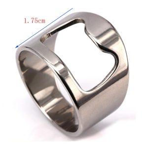 JIOROMY New Arrival Stainless Steel Finger Ring Corkscrew Chrome Beer Bottle Opener Kitchen Bar Tools Practical Home Gadgets - Image 2