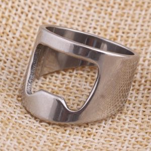 JIOROMY New Arrival Stainless Steel Finger Ring Corkscrew Chrome Beer Bottle Opener Kitchen Bar Tools Practical Home Gadgets - Image 4