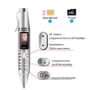 K07 Pen mini Cellphone 0.96" Tiny mobile phone GSM Dual SIM Camera Flashlight Bluetooth Dialer Mobile Phones with Recording pen - Image 4