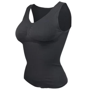 CXZD New Women Shapewear Padded Tummy Control Tank Top Slimming Camisole Removable Body Shaping Compression Vest Corset - Image 9