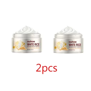 White Rice Whitening Face Serum Wrinkle Remove Fine Lines Cream Shrink Pores Fade Dull Melanin Moisturize Brighten Skin Care Set - Image 8